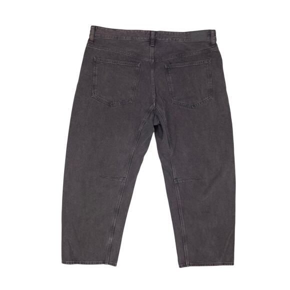 Madewell Jeans The Darted Barrel-Leg Washed Black Button Denim - Picture 6 of 12